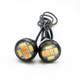 10 PCS 23mm 6LEDs SMD-5730 DC9-80V Motorcycle Eagle Eye Light(White and Yellow Light)