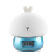 DIY Recordable Alarm Night Light Cute Thing Remote Control Color Changing Silicone Mood Alarm Clock(Blue)
