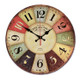 2 PCS Vintage Wooden MDF Hanging Clock Mute Quartz Clock Living Room Wall Clock(86)