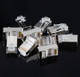 High Quality RJ45 Shielded Plug Cat5 8P8C Lan Connector Network (100 pcs in one packaging, the price is for 100 pcs)(Silver)