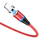 FLOVEME 1m 8 Pin to USB Round Head Magnetic 3A Fast Charging & Data Cable(Red)