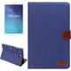 Denim Texture Horizontal Flip Solid Color Leather Case with Wallet & Card Slots & Holder for Galaxy Tab E 9.6 / T560(Dark Blue)