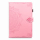 For Samsung Galaxy Tab S6 Halfway Mandala Embossing Pattern Horizontal Flip PU Leather Case with Card Slots & Holder & Pen Slot(Pink)