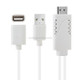 USB Male + USB 2.0 Female to HDMI Phone to HDTV Adapter Cable, For iPhone / Galaxy / Huawei / Xiaomi / LG / LeTV / Google and Other Smart Phones(White)