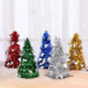 6 PCS Mini Desktop Christmas Tree Hotel Shopping Mall Christmas Decoration, Style:With Small Tree(Silver)