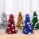 6 PCS Mini Desktop Christmas Tree Hotel Shopping Mall Christmas Decoration, Style:With Five-pointed Star(Silver)