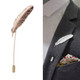 Cute Leaf Feather Needle Pin Brooch(Gold)