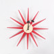 Simple Modern Sun Clock Creative Home Accessories Wall Clock(Red Pole)