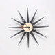 Simple Modern Sun Clock Creative Home Accessories Wall Clock(Black Pole)