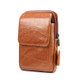 Multi-functional Universal Leather Waist Hanging One-shoulder Mobile Phone Waist Bag For 6.9 Inch or Below Smartphones(Brown)