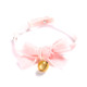 5 PCS Velvet Bowknot Adjustable Pet Collar Cat Dog Rabbit Bow Tie Accessories, Size:S 17-30cm, Style:Bowknot With Bell(Pink)