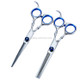 12 PCS Professional Hair Cutting Thinning Scissor Hairdressing Flat Shear Scissors Kit(Blue)