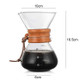 Hand Coffee Pot High Temperature Resistant 400ml Glass Coffee Pot, Style:Pot Without Strainer