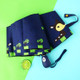 Creative Cute Cartoon Children Full Automatic Sun Umbrella Folding Vinyl Umbrella(Navy)