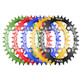 VXM 96BCD Aluminum Alloy Oval Round Chainring Chainwheel Road Bicycle ChainRing Elliptic Plate 32T(Yellow)