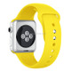 Double Rivets Silicone Watch Band for Apple Watch Series 3 & 2 & 1 42mm (Yellow)