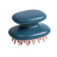 Household Shampoo Comb Silicone Massage Comb Portable Head Grab Dandruff Hair Brush(Dark Blue)