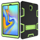 For Samsung Galaxy Tab A 10.5 T590 Shockproof PC + Silicone Protective Case，with Holder(Black Yellow Green)