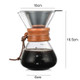 Hand Coffee Pot High Temperature Resistant 400ml Glass Coffee Pot, Style:Pot With Strainer