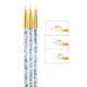5 PCS Nail Art Brush Tool 3 Set Acrylic Nail Crystal Carving Phototherapy Drawing Pen(Golden Tube)