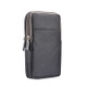 Sports Leisure Drawstring  Horizontal Plate Hanging Waist Phone Waist Pack Leather Case, Suitable for 6.7-6.9 inch Smartphones(Dark Gray)