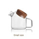 High Borosilicate Glass Cork Lid Teapot Juice Cold Kettle, Style:Small Button