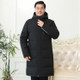 Winter Middle-aged Men Mid-length Thickened Cold-proof Down Jacket (Color:Black Size:M)