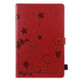 For Samsung Galaxy Tab S6 T860 Cat Bee Embossing Pattern Shockproof Table PC Protective Horizontal Flip Leather Case with Holder & Card Slots & Wallet & Pen Slot & Wake-up / Sleep Function(Red)