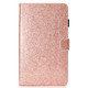 For Galaxy Tab A 7.0 (2016) T280 Varnish Glitter Powder Horizontal Flip Leather Case with Holder & Card Slot(Rose Gold)