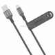 MOMAX DL11D 2.4A USB to 8 Pin MFi Certified Elite Link Nylon Braided Data Cable, Cable Length: 1.2m(Dark Gray)