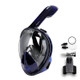 COPOZZ Snorkeling Mask Full Dry Snorkel Swimming Equipment, Size: S(Transparent Blue Black)