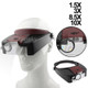 Headband Style 1.5X / 3X / 8.5X / 10X Magnifier with 2 LED Lights(Brown)