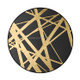 Luxury 3D Round Carpets Nordic style Pattern Rug, Color:Black Golden, Size:Diameter: 80cm
