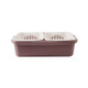 Double-layer Classification Square Drain Basket Kitchen Household Plastic Fruit and Vegetable Basket(Dark Red)