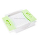 3 PCS Foldable Vegetable and Fruit Plastic Storage Basket Multifunctional Drain Basket, Size:23.9 x 21.3 x 15.5 cm(Green)