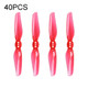 40PCS iFlight Nazgul T3020 75mm 2-Blade Toothpick Propeller for RC Drone FPV Racing Freestyle 3 Inch Toothpick Duct Drone (Red)