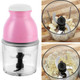 Portable Mixing Cup Electric Soy Milk Juicer Multi-function Cooking Machine Home Meat Grinder(Pink)