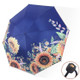 Sunflower Vinyl Sunscreen Double-layer Sunshade UV Umbrella Folding Rain and Sun Dual-purpose Umbrella(Navy )