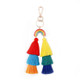 2 PCS Rainbow Ornaments Bohemian Cotton Thread Tassel Bag Pendant Car Keychain Jewelry Accessories(Colorful)