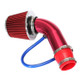 Universal Car Cold Air Intake Kit Modified Aluminum Tube 76mm / 3inch Mushroom Head Style Air Filter(Red)