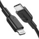 ANKER PowerLine II USB-C / Type-C to 8 Pin MFI Certificated Charging Data Cable for iPhone XS Max / XS / XR / X / 8 Plus / 8, Length: 0.9m(Black)