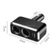 SHUNWEI SD-1909 80W 0.8A Car 2 in 1 USB Charger 90 Degree Free Rotation Cigarette Lighter (Black)