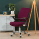 Universal Stretch Office Chair Cover, Size:Back Cover + Cushion Cover(Purple)