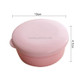 2 PCS Circular Drainage Covered Portable Travel Soap Box(Pink)