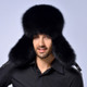 Winter New Style Fox Hair LeiFeng Men Hats, Thick Warm Middle and Old People Ear Protection Winter Fur Hat(Black)