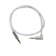 AV01 3.5mm Male to Male Elbow Audio Cable, Length: 50cm(Silver Grey)