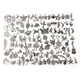 100pcs  Mixed Antique Silver Color European Bracelets Charm Pendants Fashion Jewelry DIY Charms Handmade