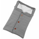 Warm Soft Cotton Knitting Envelope Newborn Baby Sleeping Bag(Light Grey)