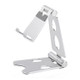 ROOSTAND R2 Aluminum Alloy Mobile Desktop Tablet Bracket Double Folding Lazy Artifact, Size: 6.4x7x9cm(Silver)