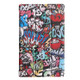 For Amazon Kindle Fire HD 10 2017 / 2019 Colored Drawing Horizontal Flip Leather Case with Three-folding Holder & Sleep / Wake-up Function(Graffiti)